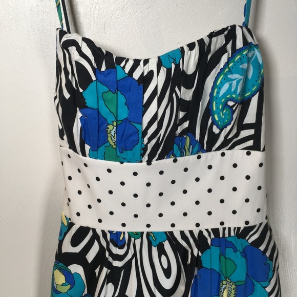 NWT My Michelle Black white Blue Dress Size 9 D11 - Picture 3 of 5